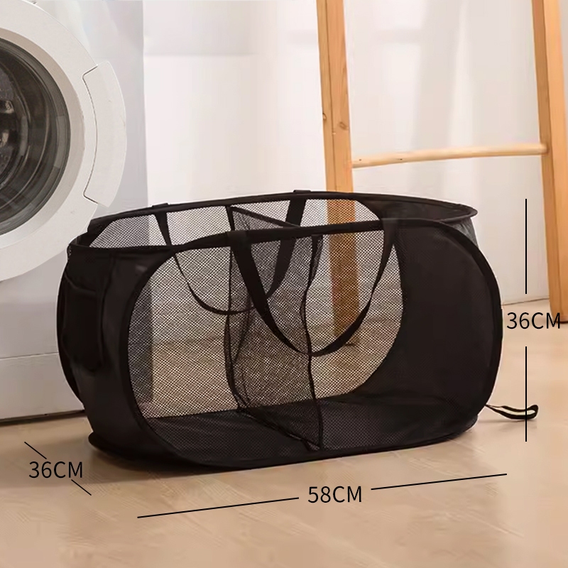 Giỏ lưới đựng quần áo giặt, Giỏ đựng đồ bẩn gấp gọn Giỏ lưới đựng quần áo giặt, Giỏ đựng đồ bẩn gấp gọn