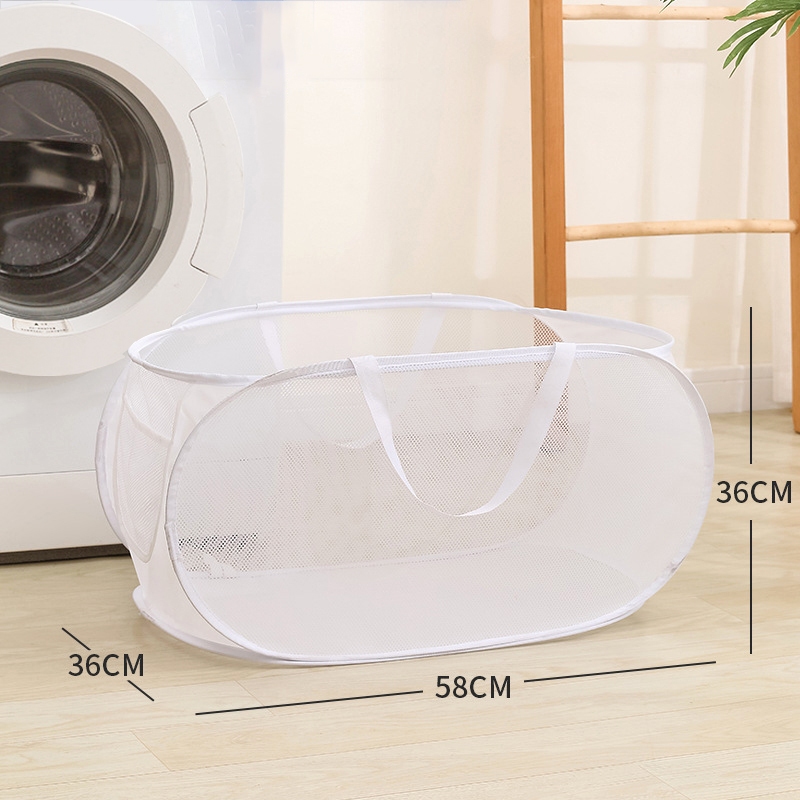 Giỏ lưới đựng quần áo giặt, Giỏ đựng đồ bẩn gấp gọn Giỏ lưới đựng quần áo giặt, Giỏ đựng đồ bẩn gấp gọn