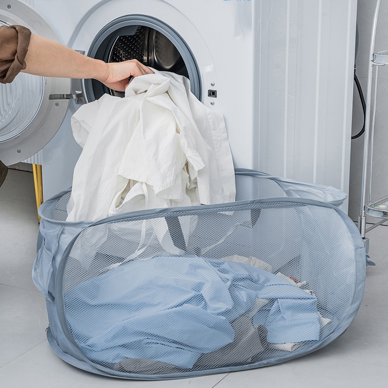 Giỏ lưới đựng quần áo giặt, Giỏ đựng đồ bẩn gấp gọn Giỏ lưới đựng quần áo giặt, Giỏ đựng đồ bẩn gấp gọn