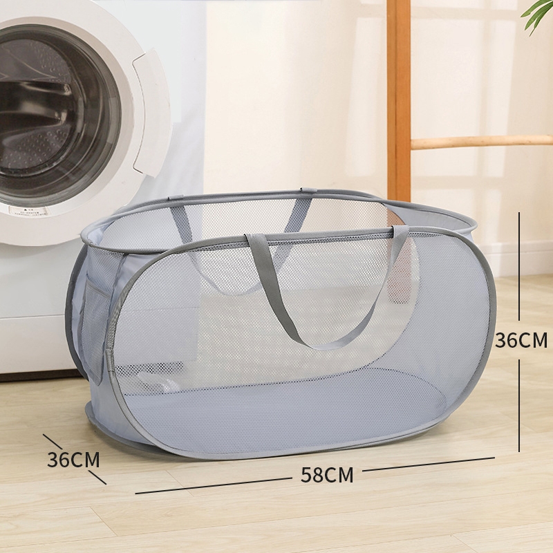 Giỏ lưới đựng quần áo giặt, Giỏ đựng đồ bẩn gấp gọn Giỏ lưới đựng quần áo giặt, Giỏ đựng đồ bẩn gấp gọn