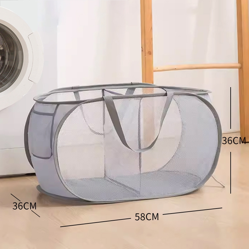 Giỏ lưới đựng quần áo giặt, Giỏ đựng đồ bẩn gấp gọn Giỏ lưới đựng quần áo giặt, Giỏ đựng đồ bẩn gấp gọn