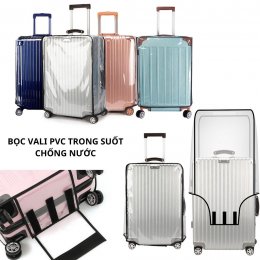 [Đủ Size] Bọc vali du lịch trong suốt chống trầy xước chống nước bằng nhựa PVC cao cấp
