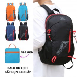 Balo du lịch gấp gọn cao cấp siêu nhẹ chống thấm nước đa năng