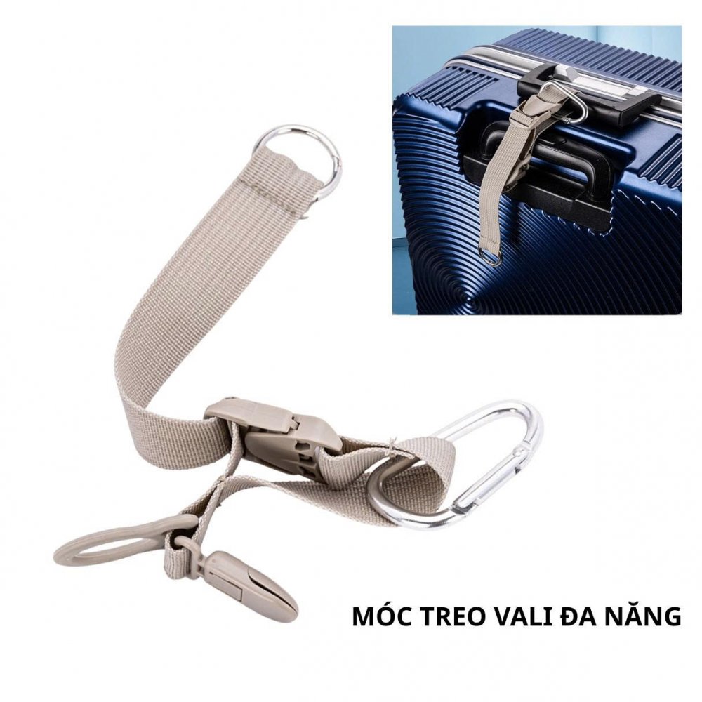 Móc treo đồ du lịch đa năng 5 trong 1, Dây treo đồ vali tiện lợi Móc treo đồ du lịch đa năng 5 trong 1, Dây treo đồ vali tiện lợi