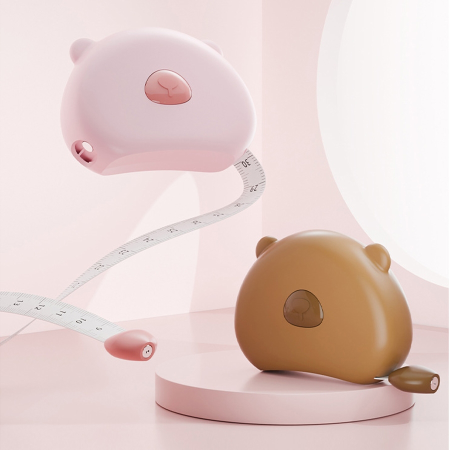 Thước dây cuộn hình gấu dễ thương, thước dây rút tự động khóa chốt nam châm tiện lợi Thước dây cuộn hình gấu dễ thương, thước dây rút tự động khóa chốt nam châm tiện lợi