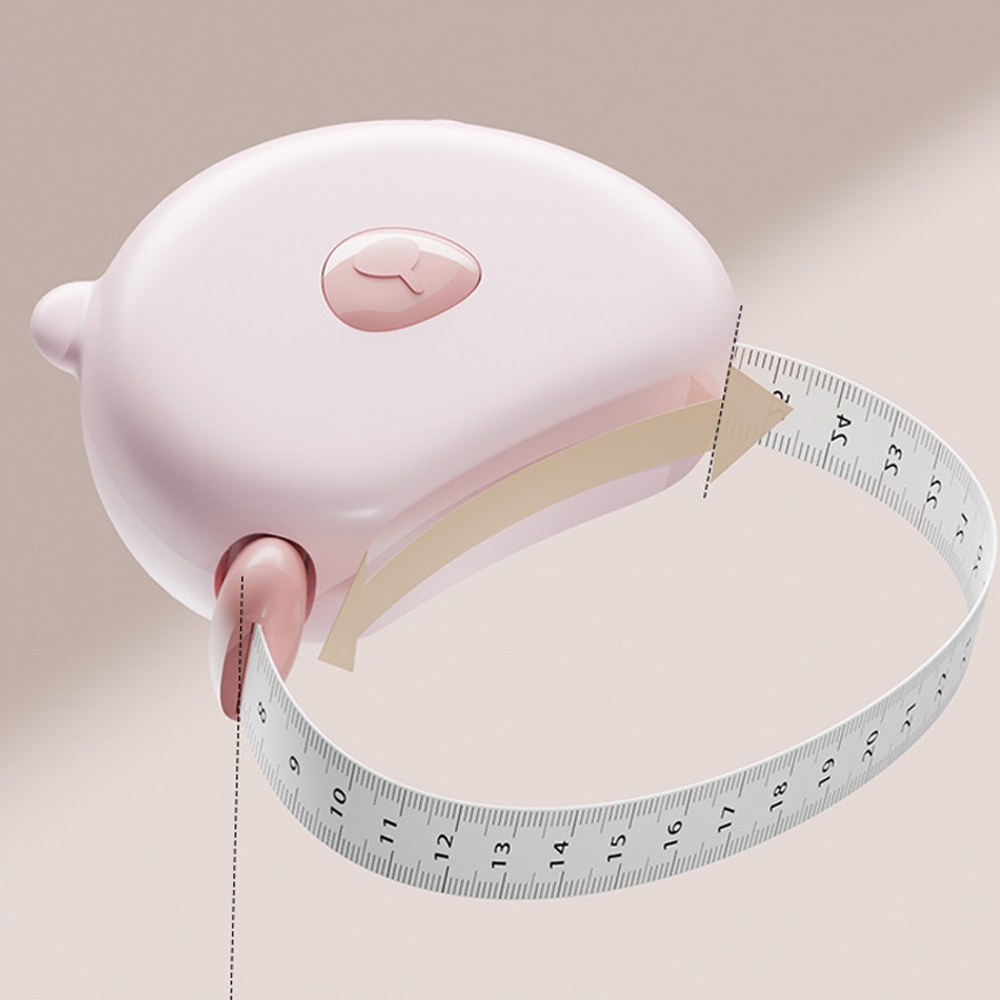 Thước dây cuộn hình gấu dễ thương, thước dây rút tự động khóa chốt nam châm tiện lợi Thước dây cuộn hình gấu dễ thương, thước dây rút tự động khóa chốt nam châm tiện lợi