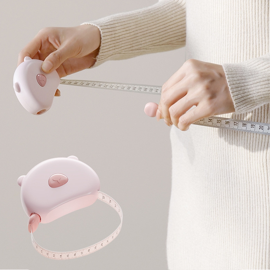 Thước dây cuộn hình gấu dễ thương, thước dây rút tự động khóa chốt nam châm tiện lợi Thước dây cuộn hình gấu dễ thương, thước dây rút tự động khóa chốt nam châm tiện lợi