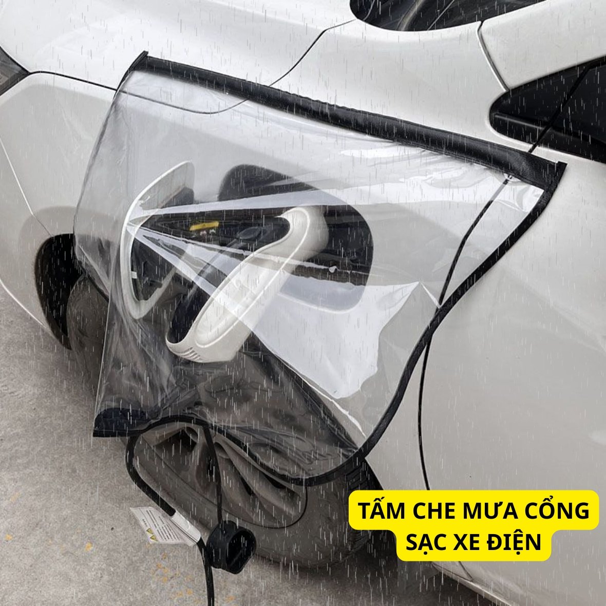Tấm PVC che mưa cổng sạc ô tô điện, tấm che chống nước bảo vệ cổng sạc xe điện Tấm PVC che mưa cổng sạc ô tô điện, tấm che chống nước bảo vệ cổng sạc xe điện