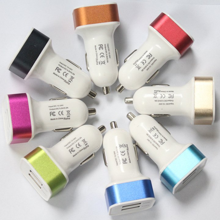 Tẩu sạc ô tô 2 cổng, cốc sạc mini 2 cổng usb cho xe hơi Tẩu sạc ô tô 2 cổng, cốc sạc mini 2 cổng usb cho xe hơi