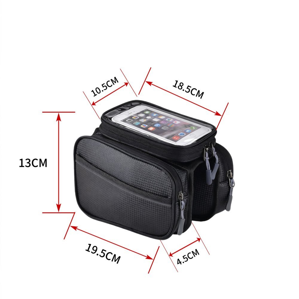 Túi treo sườn xe đạp có ngăn để điện thoại chống nước, túi treo khung xe đạp thể thao Túi treo sườn xe đạp có ngăn để điện thoại chống nước, túi treo khung xe đạp thể thao