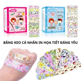 [Hộp 100 cái] Băng keo cá nhân, băng y tế Urgo in họa tiết dễ thương đáng yêu