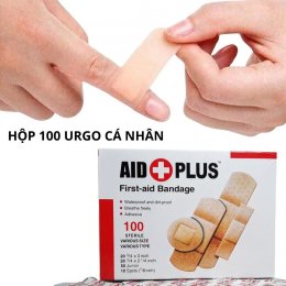 Hôp 100 miếng băng cá nhân Urgo nhiều kích thước khác nhau