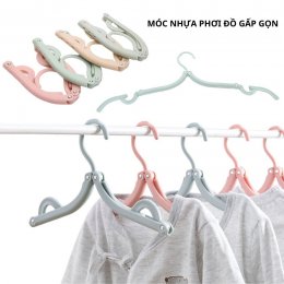 Móc nhựa phơi quần áo gấp gọn tiện lợi