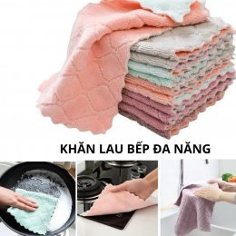 Set 5 khăn lau bếp 2 mặt siêu thấm hút đa năng