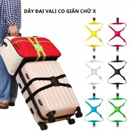 Dây đai vali chữ X, dây ràng co giãn bảo vệ vali hành lý khi đi du lịch
