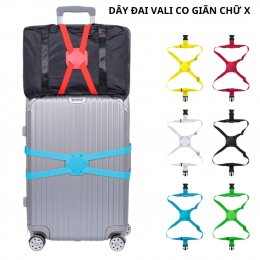 Dây đai vali chữ X, dây ràng vali co giãn bảo vệ hành lý khi đi du lịch