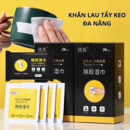 Khăn lau tẩy keo đa năng, tẩy bay vết keo cứng đầu làm sạch không gây hại