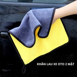 Khăn lau xe Ô tô 2 mặt siêu mềm mịn thấm nước đa năng