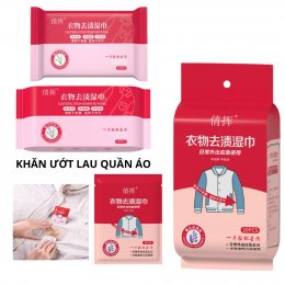 Khăn ướt lau quần áo tẩy sạch nhanh vết bẩn đa năng