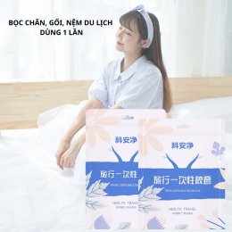 [Lẻ 1 trắng] Bọc chăn gối, trải giường vải không dệt dùng một lần du lịch tiện lợi