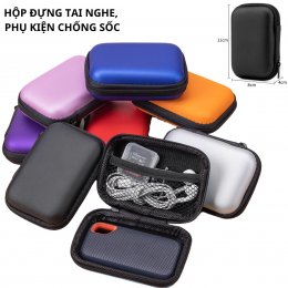 [MINI] Hộp chống sốc đựng tai nghe, cáp sạc, dây sạc, củ sạc, usb, phụ kiện