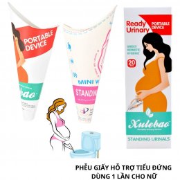 Phễu giấy dùng 1 lần hỗ trợ tiểu đứng cho phụ nữ có thai, người già, bạn gái đi du lịch