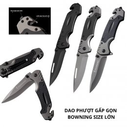 [SIZE LỚN] Dao Browning gấp gọn gọt hoa quả trái cây, cắm trại, dã ngoại, du lịch, đi phượt đa năng