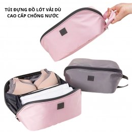 Túi khóa chéo đựng đồ lót phụ kiện mỹ phẩm du lịch vải dù cao cấp chống nước