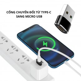 Cổng chuyển đổi Type-C sang Micro USB, Bộ chuyển đổi usb sang TypeC nhanh chóng tiện lợi