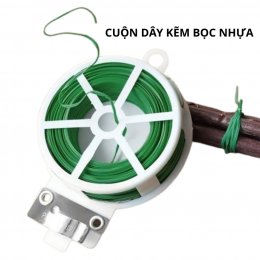 Cuộn dây kẽm bọc nhựa buộc lan, cuộn 50m dây buộc cố định cây cảnh