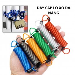 Dây cáp thép lò xo, dây cáp khóa xe đạp, khóa mũ bảo hiểm, đồ dùng du lịch tránh thất lạc