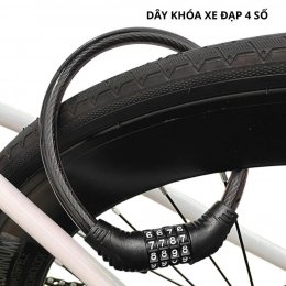 Dây khóa xe đạp chống trộm mật mã 4 số, Khóa dây xe đạp 4 số