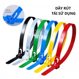 Dây rút nhựa tái sử dụng, dây thít niêm phong nhiều size có thể sử dụng lại