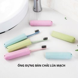 Hộp lúa mạch đựng bàn chải du lịch tiện lợi, Ống đựng bàn chải lúa mạch nhỏ gọn