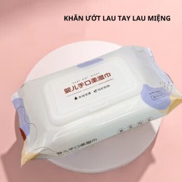 Khăn giấy ướt lau tay và miêng cho bé, Khăn giấy ướt 80 miếng an toàn tiện lợi không gây kích ứng