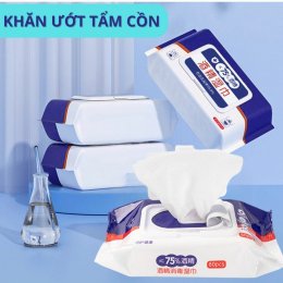 Khăn ướt tẩm cồn sát khuẩn khử trùng nhanh chóng đa năng tiện lợi