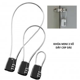 Khóa dây cáp 3 số du lịch, Ổ khóa mật khẩu dây cáp thép dài đa năng