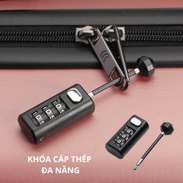 [Khóa rời] Khóa dây cáp thép, khóa mật khẩu dây cáp chống mài mòn khóa vali du lịch