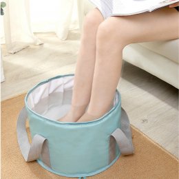 Xô ngâm chân gấp gọn, túi vải ngâm chân giữ nhiệt chống thấm quai xách tiện lợi
