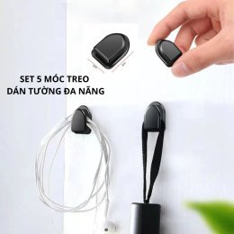 Set 5 móc treo dán tường, móc dán mini treo đồ ô tô tiện lợi