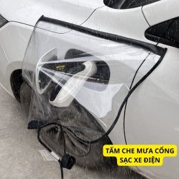 Tấm PVC che mưa cổng sạc ô tô điện, tấm che chống nước bảo vệ cổng sạc xe điện